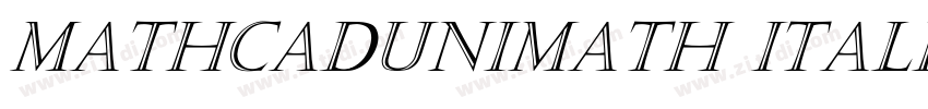 MathcadUniMath Itali字体转换